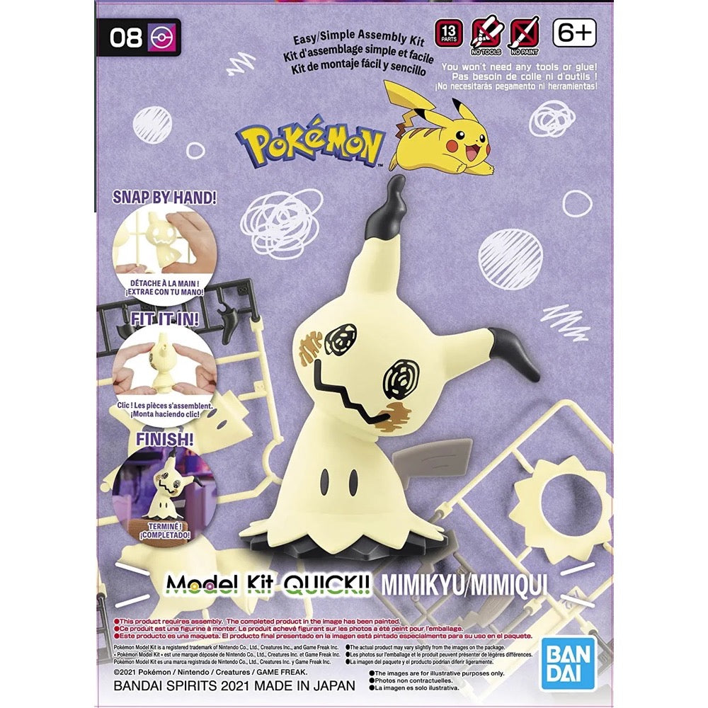 Bandai 5062141 Quick 08 Mimikyu Pokemon Model Kit – Metro Hobbies