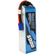 Gens Ace 22.2V 6S 5000mAh 45C Soft Case LiPo Battery (EC5 Plug)