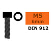 G-Force 0100-033 Socket Head Screw M5x6 Steel (10 pcs)