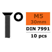G-Force 0101-024 Sockethead Countersunk Screw M5x30 Steel (10 pcs)