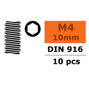 G-Force 0105-010 Set Screw M4x10 Steel (10 pcs)