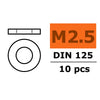 G-Force 0154-003 Washer M2.5 Galvanised Steel (10 pcs)