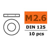 G-Force 0154-004 Washer M2.6 Galvanised Steel (10 pcs)
