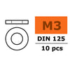 G-Force 0154-005 Washer M3 Galvanised Steel (10 pcs)