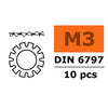 G-Force 0155-002 Locking Washer M3 Galvanised Steel (10 pcs)