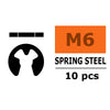 G-Force 0158-008 E-Clips 6mm Spring Steel (10 pcs)