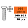 G-Force 0171-016 Countersunk Screw M4x30 Galvanised Steel (10 pcs)