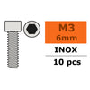 G-Force 0200-005 Socket Head Screw M3x6 Inox (10pcs)