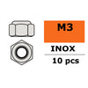 G-Force 0252-001 Nylstop Nut M3 Inox (10 pcs)