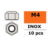 G-Force 0252-002 Nylstop Nut M4 Inox (10 pcs)