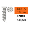 G-Force 0276-007 Selftapping Countersunk Screw 3.5x16 Inox (10pcs)