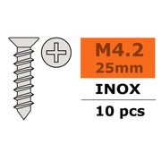 G-Force 0276-013 Selftapping Countersunk Screw 4.2x25 Inox (10pcs)