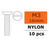G-Force 0311-003 Countersunk Screw M3x16 Nylon (5 pcs)