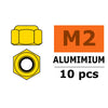 G-Force 0400-020 Nylstop Nut M2 Gold Aluminium (10 pcs)