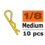 G-Force 0410-010 Body Clips 1/8 Gold Medium 45 degree Bent (10Pcs)