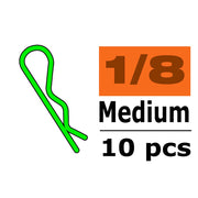 G-Force 0410-011 Body Clips 1/8 Green Medium 45 degree Bent (10Pcs)