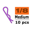 G-Force 0410-012 Body Clips 1/8 Purple Medium 45 degree Bent (10Pcs)