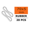 G-Force 2000-001 Wing Rubber Bands 70 x 5mm (20pcs)