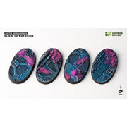 Gamers Grass GGB-AIO60 Alien Infestation Bases Oval 60mm 4pc