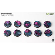 Gamers Grass GGB-AIR25 Alien Infestation Bases Round 25mm 10pc