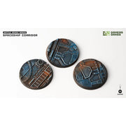 Gamers Grass GGB-SPR50 Spaceship Corridor Bases Round 50mm 3pc