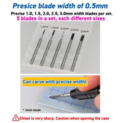 GodHand BBH-1-3 Bit Blade Set Flat Blade 5pc