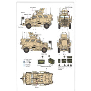 Galaxy Hobby 72A04G 1/72 M1224A1 Maxx Pro MEAP with MRAP Expedient Armor Program Gold Bonus Set