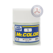 Mr Hobby (Gunze) C001 Mr Color Gloss White Lacquer Paint 10ml