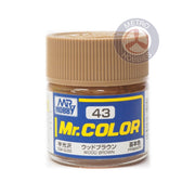 Mr Hobby (Gunze) C043 Mr Color Semi Gloss Wood Brown Lacquer Paint 10ml