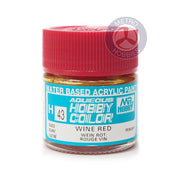 Mr Hobby (Gunze) H043 Aqueous Gloss Wine Red Acrylic Paint 10ml