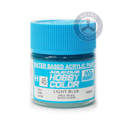 Mr Hobby (Gunze) H045 Aqueous Gloss Light Blue Acrylic Paint 10ml