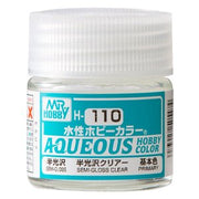 Gunze H110 Gunze GSI Mr Hobby Aqueous Colour Acrylic Paint Semi Gloss Clear 10ml