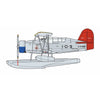 Hasegawa 02394 1/72 SOC-3 Seagull Seaplane Battleship USS Pennsylvania Two Kits In The Box
