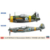 Hasegawa 02439 1/72 B-239 Buffalo and Messerschmitt Bf109G-6 Juutilainen with Figure (Two Kits In The Box)
