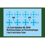 Hobby Boss 80146 1/35 Munitionsschlepper auf Panzerkampfwagen I Ausf A with Ammo Trailer