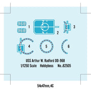 Hobby Boss 82505 1/1250 Arthur W. Radford DD-968