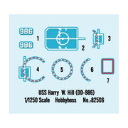 Hobby Boss 82506 1/1250 Harry W. Hill DD-986