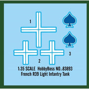 Hobby Boss 83893 1/35 French R39 Light Infantry Tank