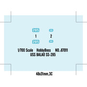 Hobby Boss 87011 1/700 Balao SS-285