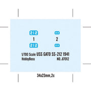 Hobby Boss 87012 1/700 Gato SS-212 1941