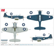 Hobby Master HA0175 1/72 Douglas SBD-2 Dauntless Battle of Midway BuNo 2013 Flown by Major Lofton Henderson VMSB-241 4 June 1942