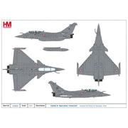 Hobby Master 9605 1/72 Dassault Rafale B Armee de l Air EC 1/4 Gascogne, Syria, Operation Chammal, 2018