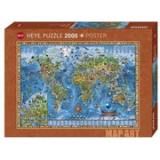 Heye 29846 Map Art Amazing World 2000pc Jigsaw Puzzle