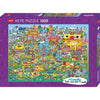 Heye 29936 Doodle Village Burgerman 1000pc Jigsaw Puzzle