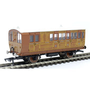 Hornby R40106 OO GNR 4 Wheel Coach Brake 3rd Class Fitted Lights 399