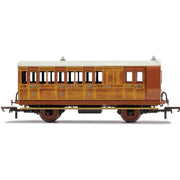 Hornby R40106 GNR4 Wheel Coach Brake 3rd Class Fitted Lights 399 - Era 2