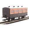 Hornby R40107 OO LSWR 4 Wheel Coach 1st Class Fitted Lights 123