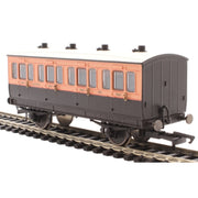 Hornby R40107 OO LSWR 4 Wheel Coach 1st Class Fitted Lights 123