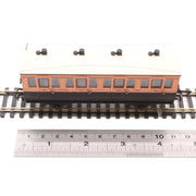 Hornby R40107 OO LSWR 4 Wheel Coach 1st Class Fitted Lights 123