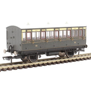 Hornby R40112 OO GWR 4 Wheel Coach 3rd Class Fitted Lights 1889
